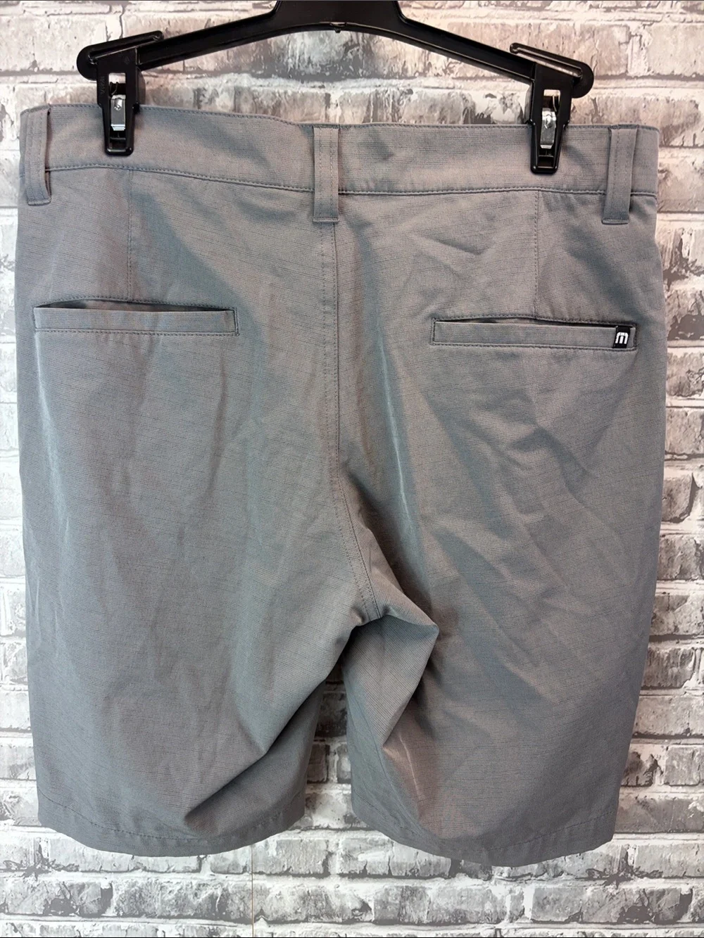 Travis Mathew Light Gray Flat Front Men's Shorts